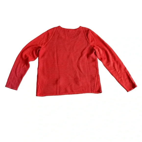 Bonita Red Brick Knit Sweater Pullover Long Sleeve Round Neck M - Picture 2 of 9
